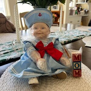 Sailor Doll with Red Bow